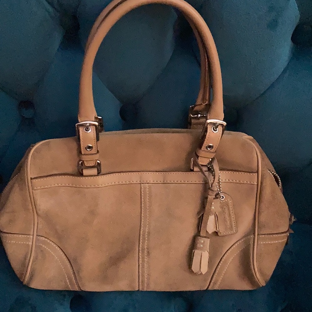Coach suede satchel